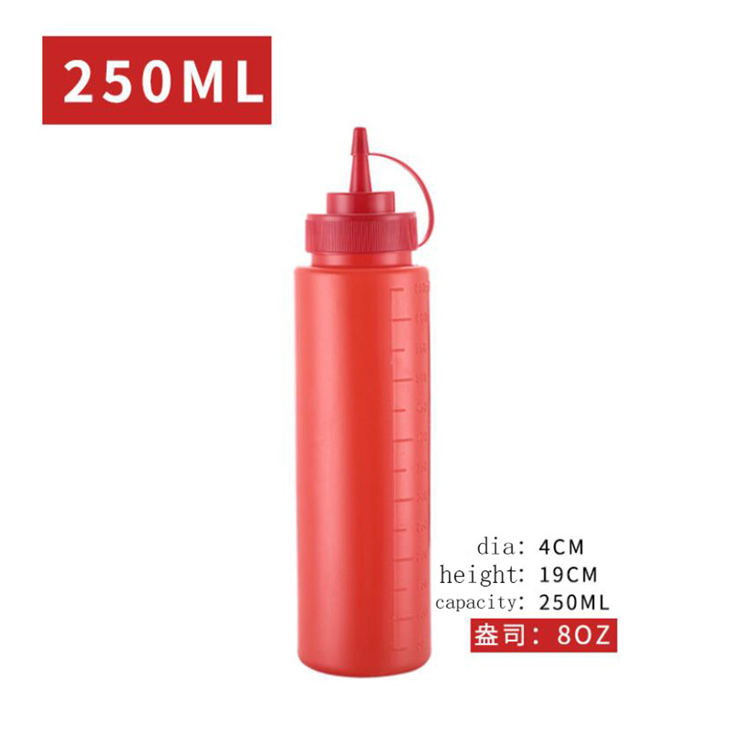 Squeeze Squirt-botellas para condimentos con tapa giratoria, Ketchup, mostaza, Mayo, salsas calientes, botellas de aceite de oliva, Gadget de cocina: 8oz red