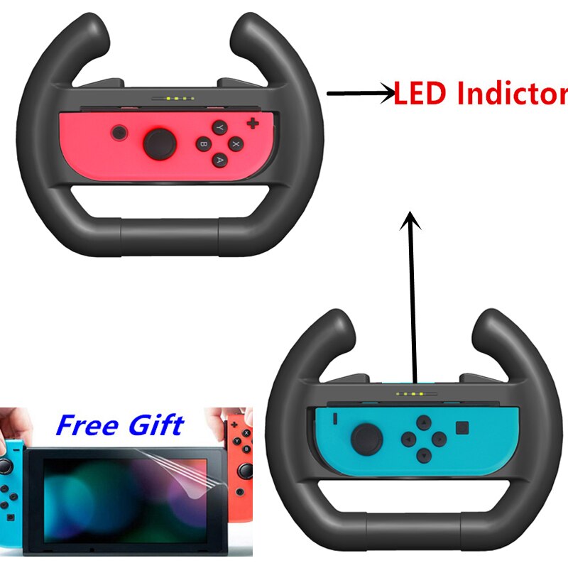 Voor Nintendo Switch Spel Spelen Verbeterde Versie LED Vreugde-Con Racing Hand Grip Stuurwiel Voor Nintend Schakelaar NS accessoires