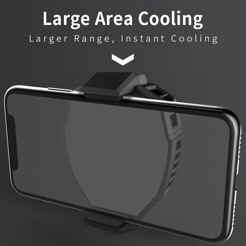 Semiconductor Refrigeration Phone Cooling Fan For Android iOS Game Radiator Black Portable Cell Phone Cooler