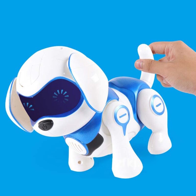 Elektroniska djur husdjur intelligent robot hund cool andningsljus robot valp