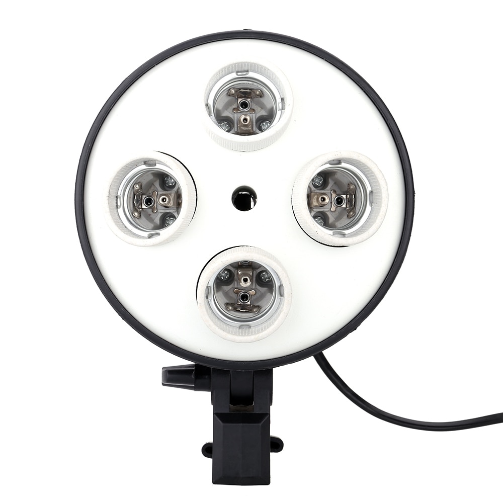 Andoer 4 In 1 E27 Socket Softbox Fotografische Licht Lamp Base Holder Adapter Voor Foto Video Studio Softbox
