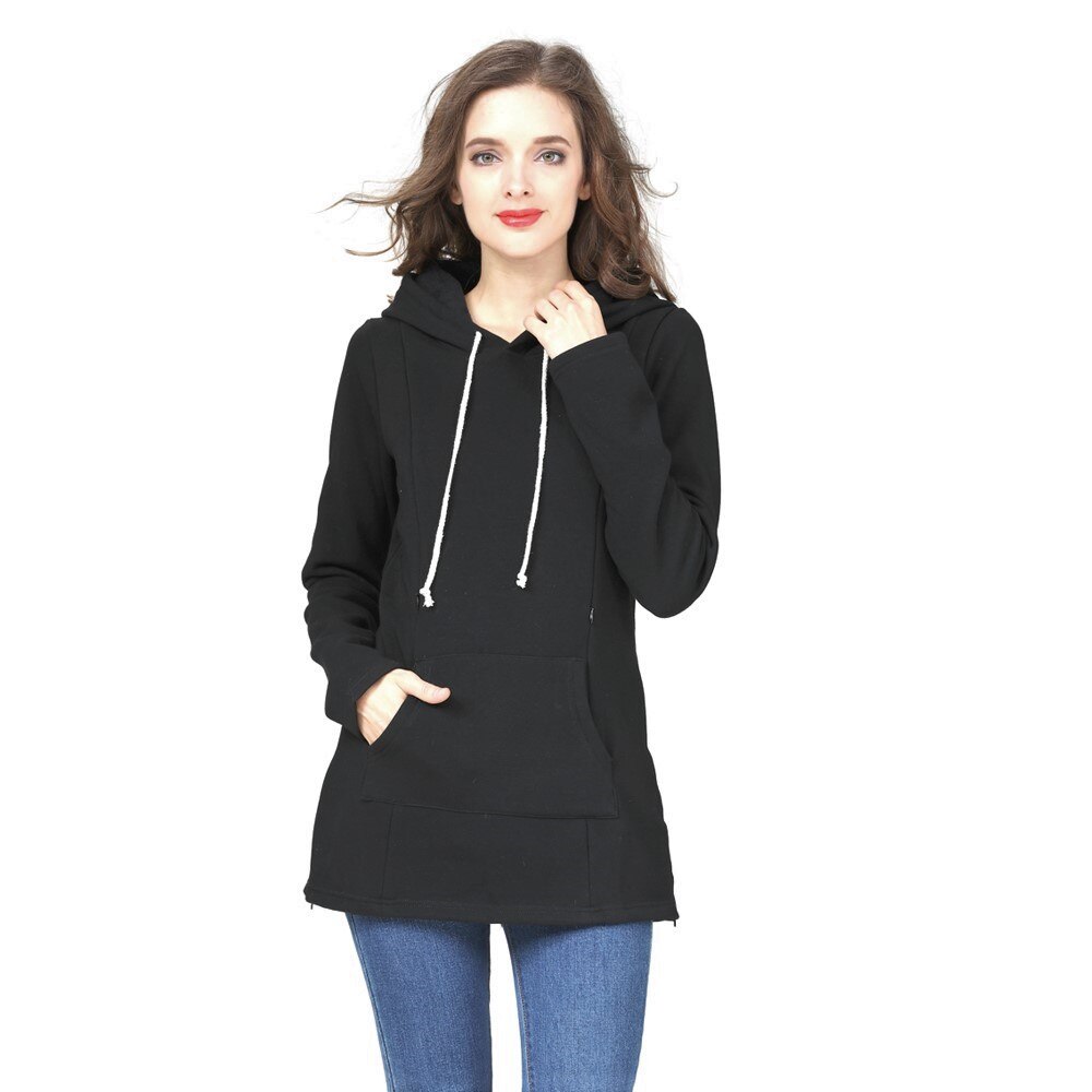 Winter Zwangerschap Moederschap Kleding Verpleging Tops Voor Zwangere Vrouwen Borstvoeding Hoodie Trui Mama Dragen Fleece