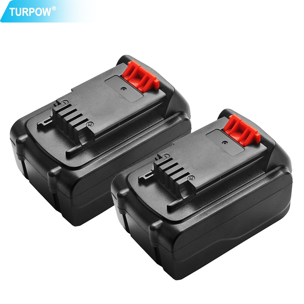 Turpow 20V 6000mAh Power Tool Battery - Replacement for Black & Decker LBXR20 LB20: 4000mAh 2pcs