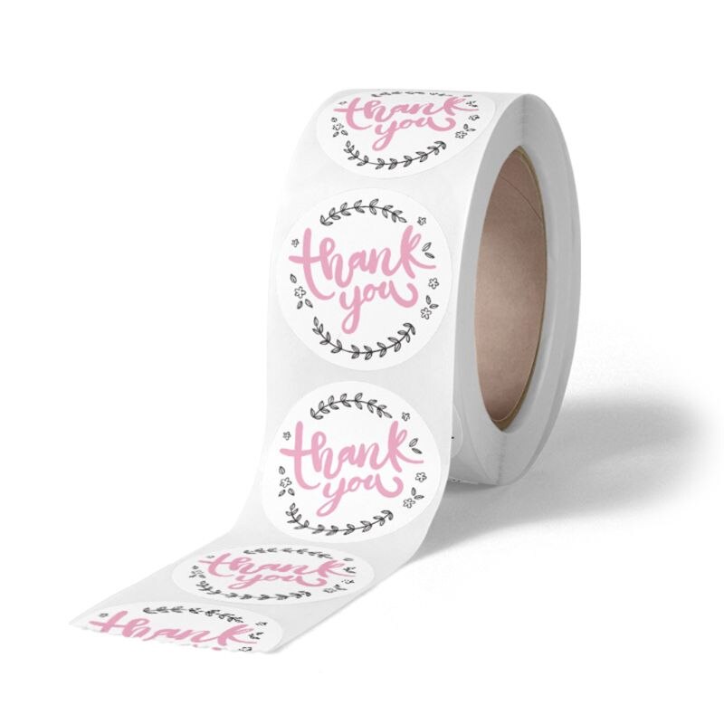 500 szt. Miłego dnia naklejki okrągła pieczęć etykieta dla małego sklepu ślub opakowanie na prezent koperta papiernicze naklejki