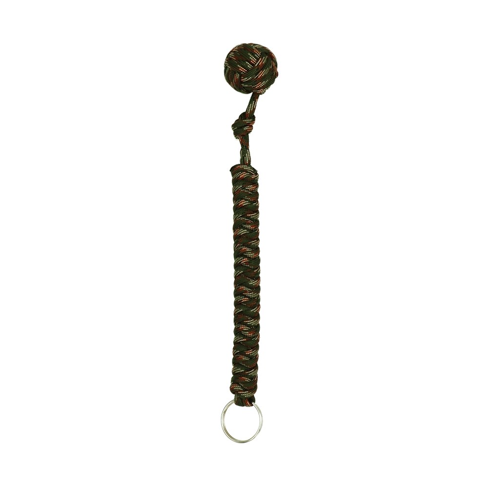 YOUGLE-cordón de paracaídas de 20cm, cuerda de Puño de mono, llavero de nudo, llavero con bola de Metal: OD Green Camo