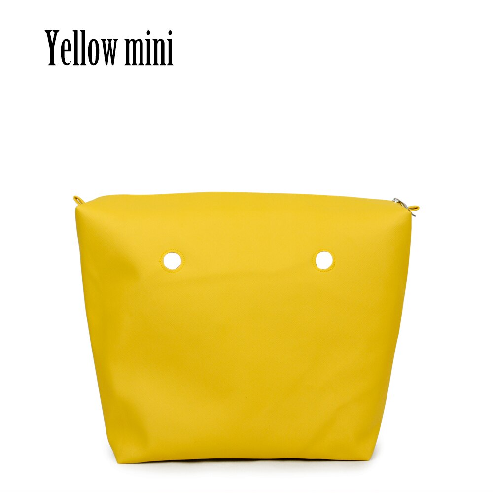 TANQU PU leather Waterproof Inner Lining Zipper Pocket for Obag Classic Mini Lining Insert for O BAG: Yellow Mini