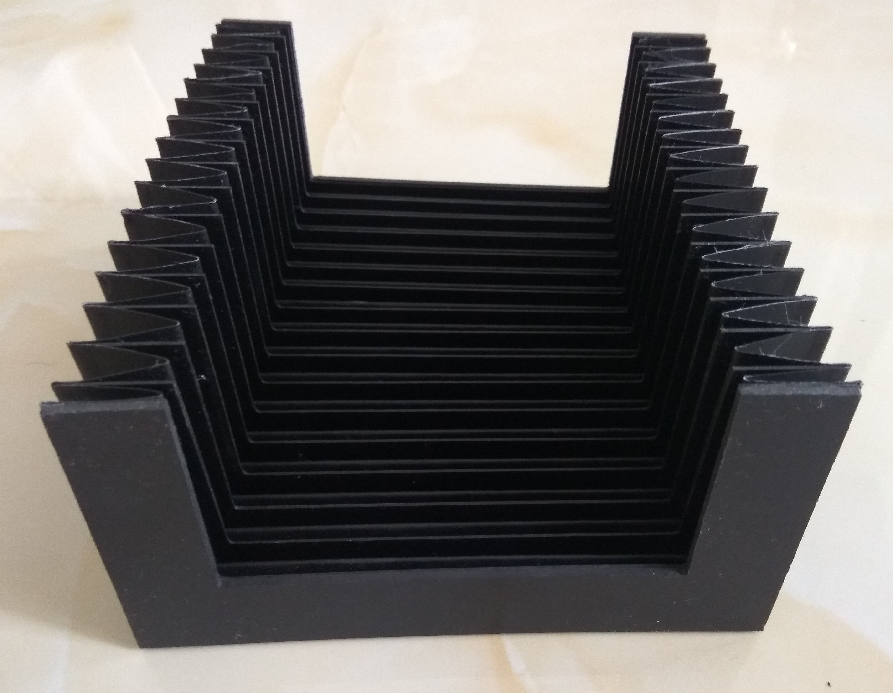 T12 Cnc Accordeon Dust Balg Cover, Breedte 265Mm X Hoogte 130Mm X Lmax 400Mm