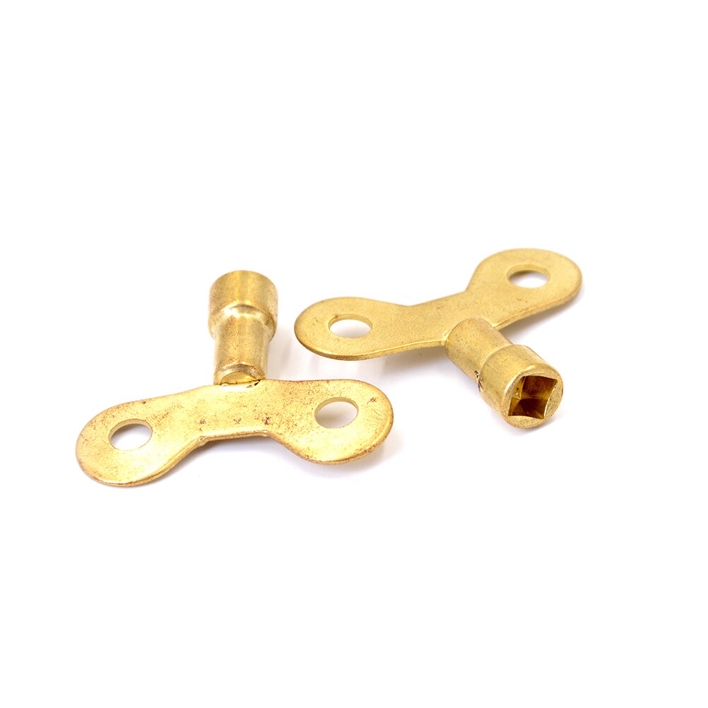 2pcs Key For Water Tap Solid Brass Special Lock Radiator Plumbing Bleed Key Square Socket Hole Water Tap Faucet Key