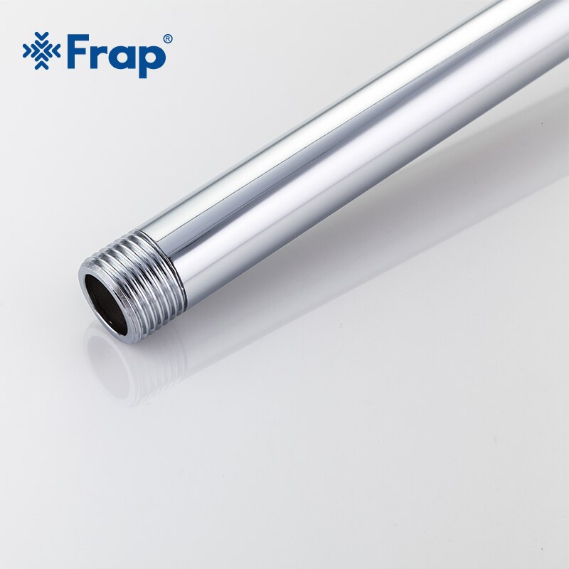 Frap Cylindrical Simple Shower Arm Chrome Concealed Shower Tube Classic Copper Shower Pipe Wall-mounted Top shower BracketY81021