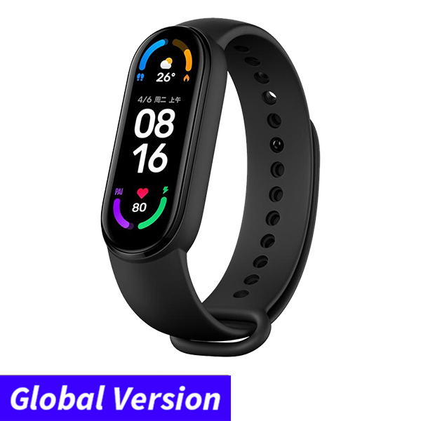 Xiaomi-pulsera inteligente Mi Band 6, accesorio deportivo resistente al agua con control del ritmo cardíaco y del oxígeno en sangre, versión Global: GL Standard