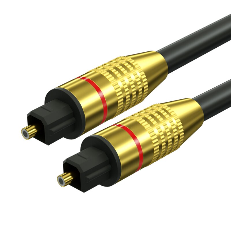 Câble Optico Audio numérique Toslink SPDIF fibre optique cordon Audio 1.5m pour amplificateurs lecteur Blu-ray Xbox barre de son câble optique: gold plated / 1m