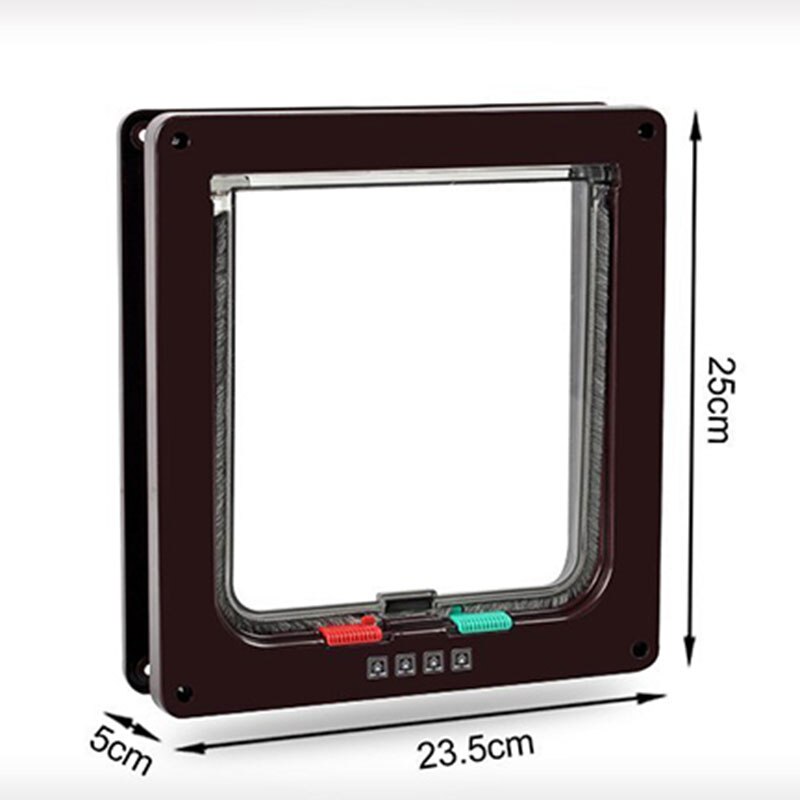 Pet Dog Door Lockable Household Doghole Automatic Safe Entry Frame Screen Dog Cat Gate Door Puppy Animal Hole