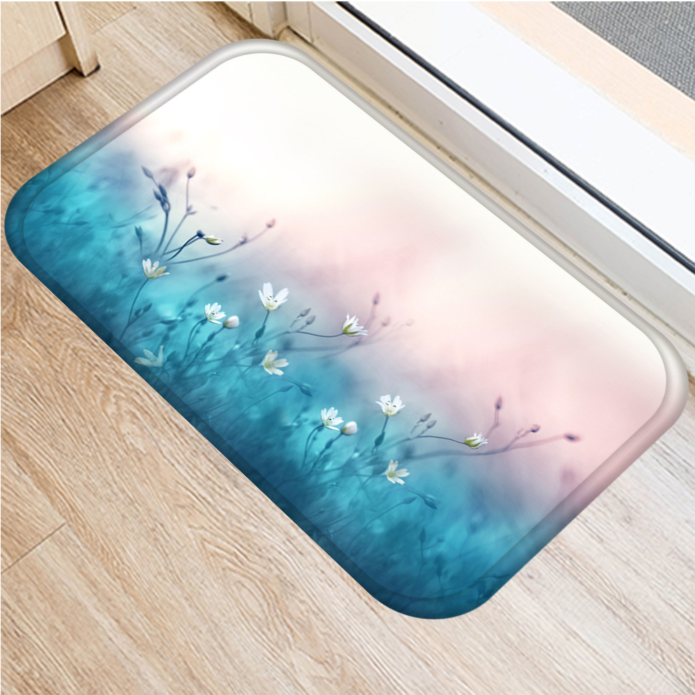 INS flower-paillasson antidérapant | Fleurs, sous vide, tapis de sol de cuisine, sol de bain, tapis d'entrée à la maison, tapis de prière pour enfants 40x60cm DD0026