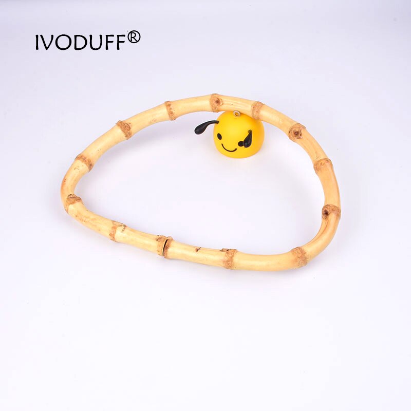 2pcs Bag Handle, D shape Bamboo Handle Making Bags Craft, Bag Accessories For DIY