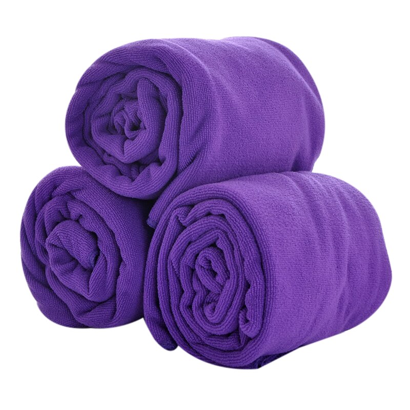 70 x 140cm mjuka badlakan i mikrofiber badhandduk för simning, lätt stor handduk 1pc: Plommon