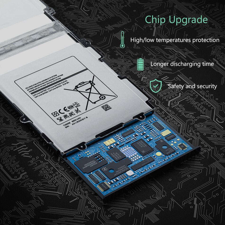 Tablet Li-Polymer Battery For Samsung Galaxy Tab 3 10.1 GT P5200 P5210 P5220 P5213 Replacement Battery T4500E T4500C 6800mAh
