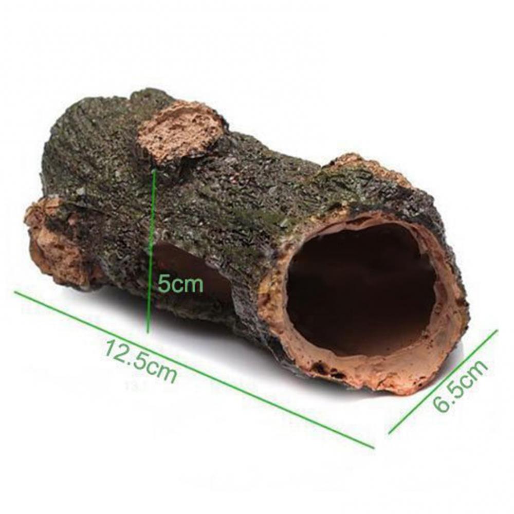 Ornement d'aquarium à trous creux, tunnel d'arbre à bûches, décoration précieuse de poissons de grande taille, accessoires de diversification