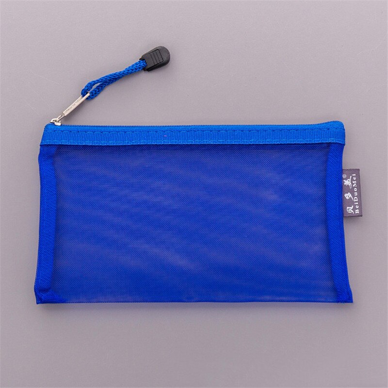 Bolsa de cosméticos pequeña transparente de para mujer, estuche de maquillaje con cremallera de viaje, organizador, bolsa de maquillaje, neceser, Kit de lavado de belleza: blue