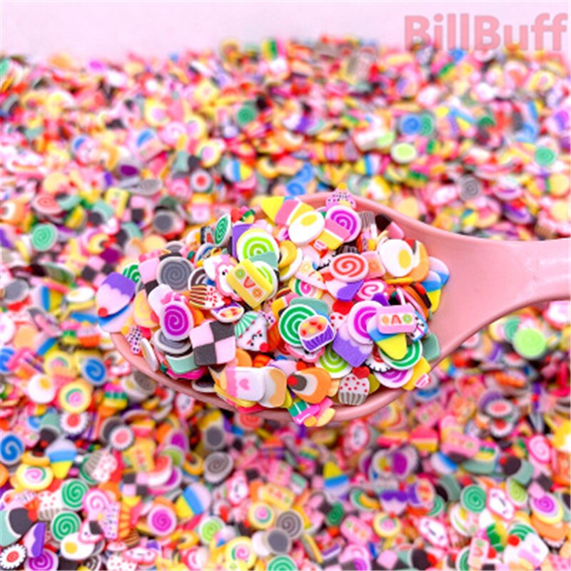 1000pcs/set Cake Fruit Slices Decor Additives For Slime Filler Supplies Clay Accessories Lemon For Nail Art Slime For Toy: Orange