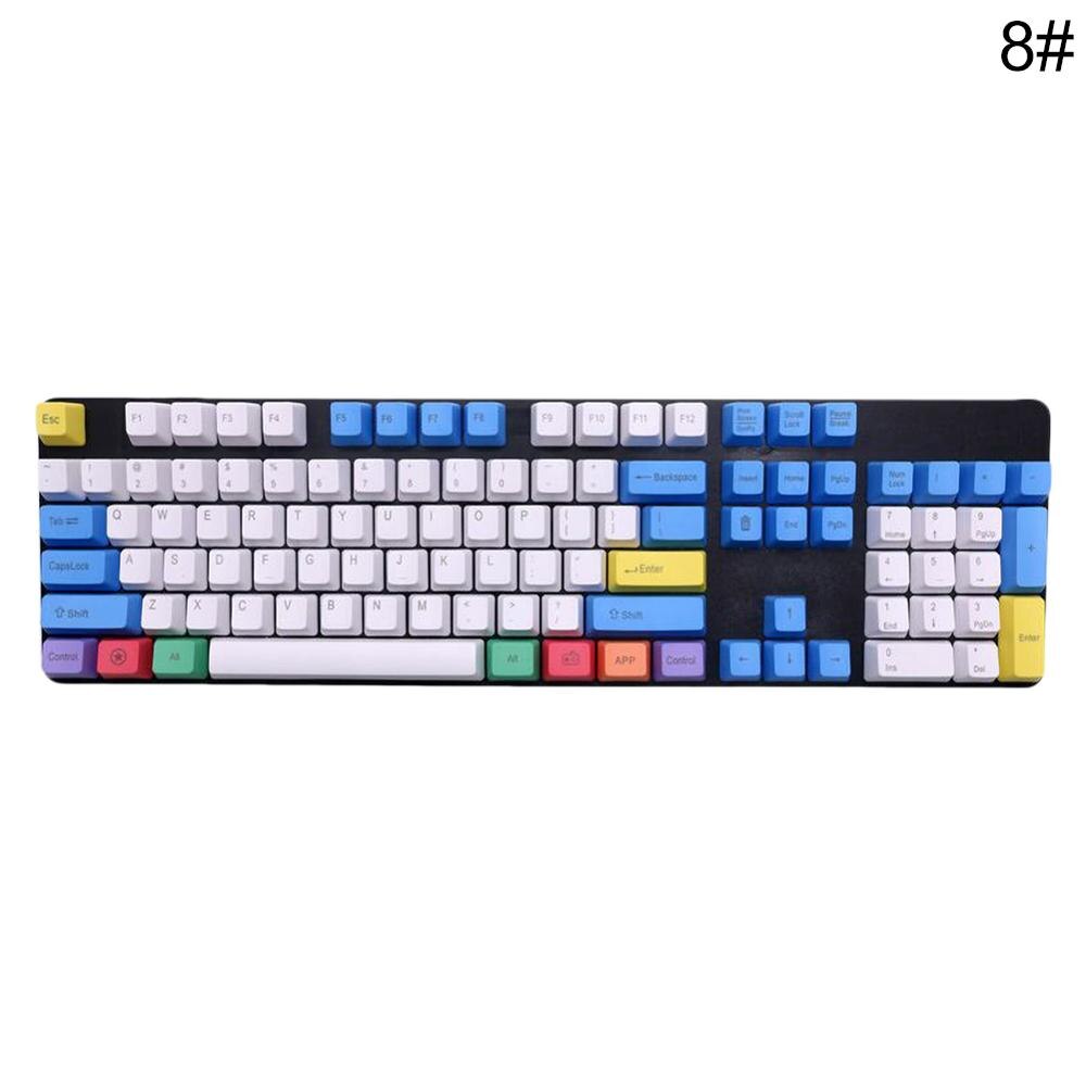 Mekaniska tangentbord utbytbara knappar dubbla skott pbt 108 tangenter för cherry mx tangentbord switch: 8