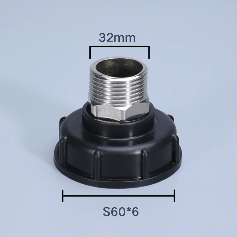 1000L IBC Tote Tank Drain Adapter 304 Stainless Steel Spout Fittings Replacement Home Garden Irrigation Switch Tool: WHITE