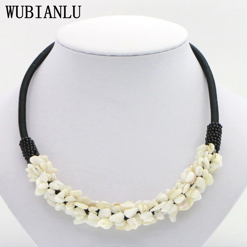 WUBIANLU 13 Styles Natural Spar Coral Tourmaline Lapis Lazuli Agates Aventurine Chokers Necklaces For Women Costume Jewelry