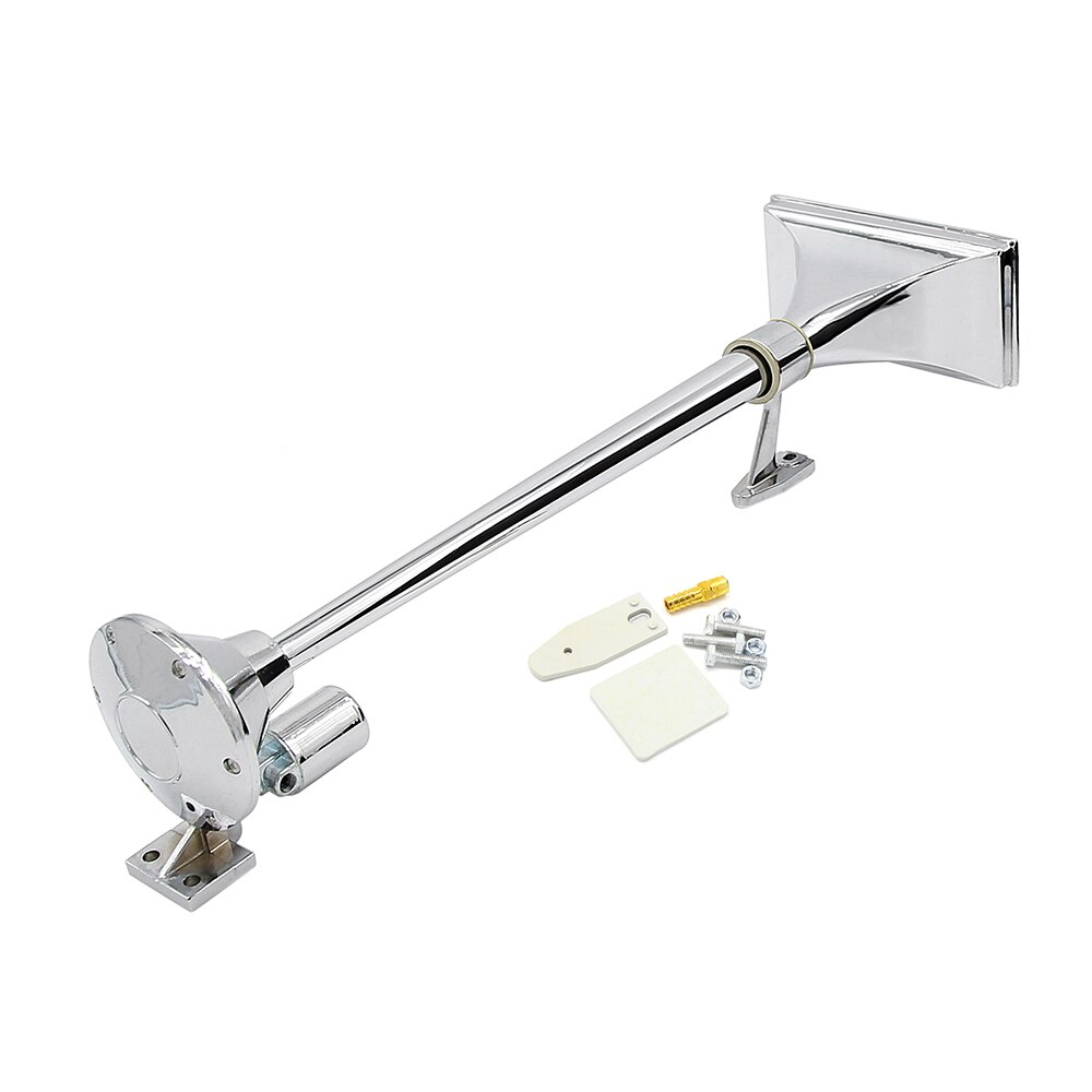 Klaxon d'air de camion Semi carré de trompette simple superbe 12V/24V avec le tuyau de commande électrique de Valve pièces de rechange de voiture de 640MM