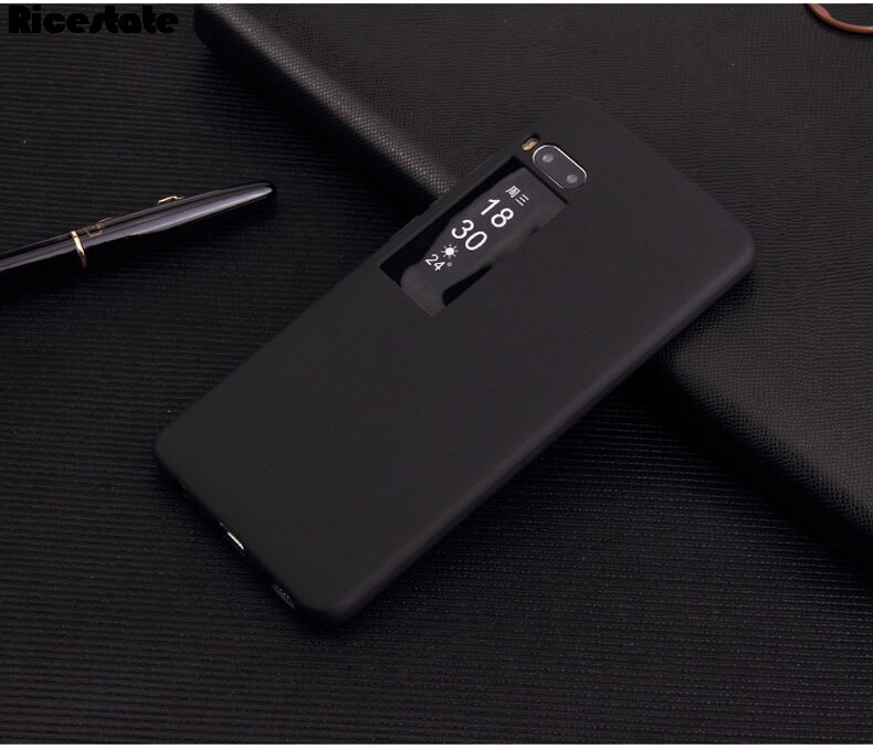 Case For Meizu Pro 7 Silicone TPU Cover case for Meizu Pro7 Pro 7 Ctystal Clear And Matte Solid colors Soft case: Black