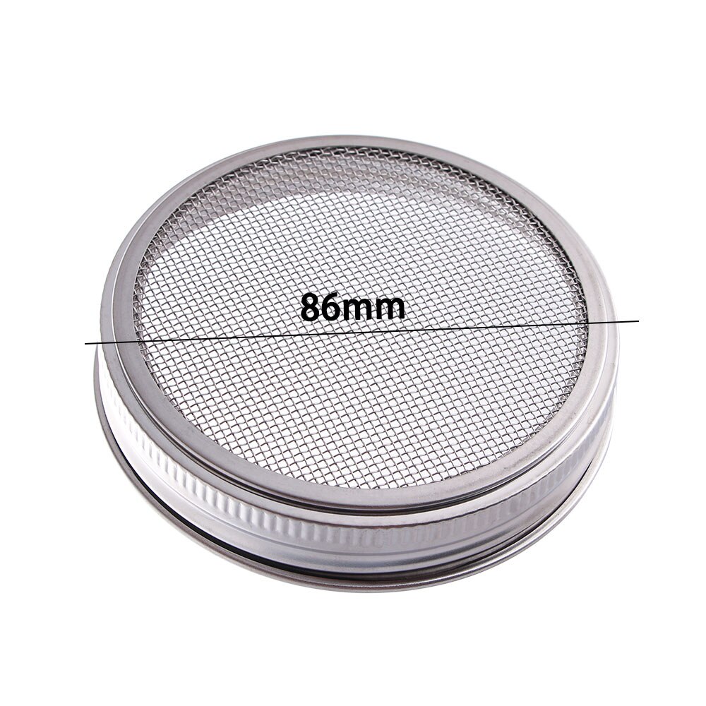 1 Set Stainless Steel Seed Growing Sprouting Mesh Screen Strainer Filter Wide Mouth Nursery Trays Cover Practical