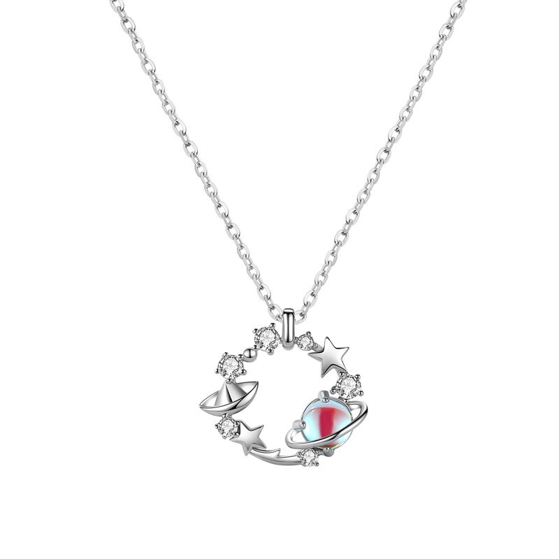 1pcs Moon Rabbit Pendant Necklace Cute Women Animal Collarbone Chain Accessories Jewelry Girl: style 3