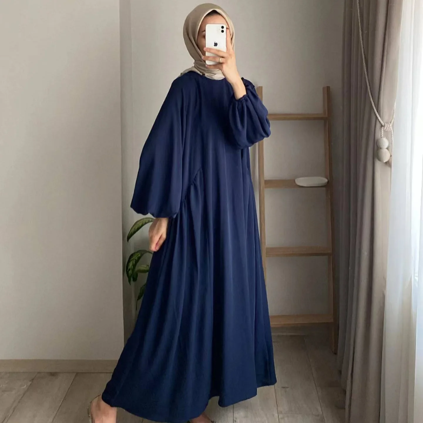 Ramadan saudiarabisk lang kåbe marokko dubai abayas til kvinder beskedne maxikjoler jalabiya kaftan islam eid muslimske vestidos