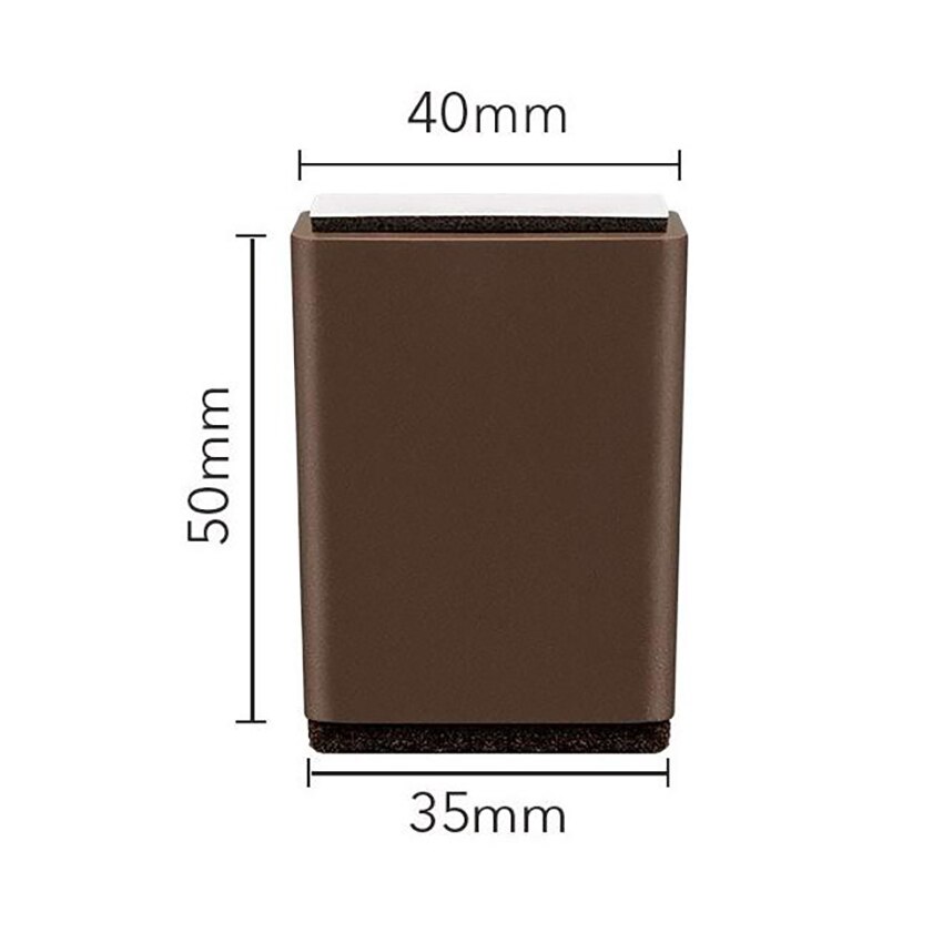 Coussin de pieds de meuble pour Table basse, rond ou carré, meuble de maison, rehausseur de pieds, 4 pièces: Dark brown - square