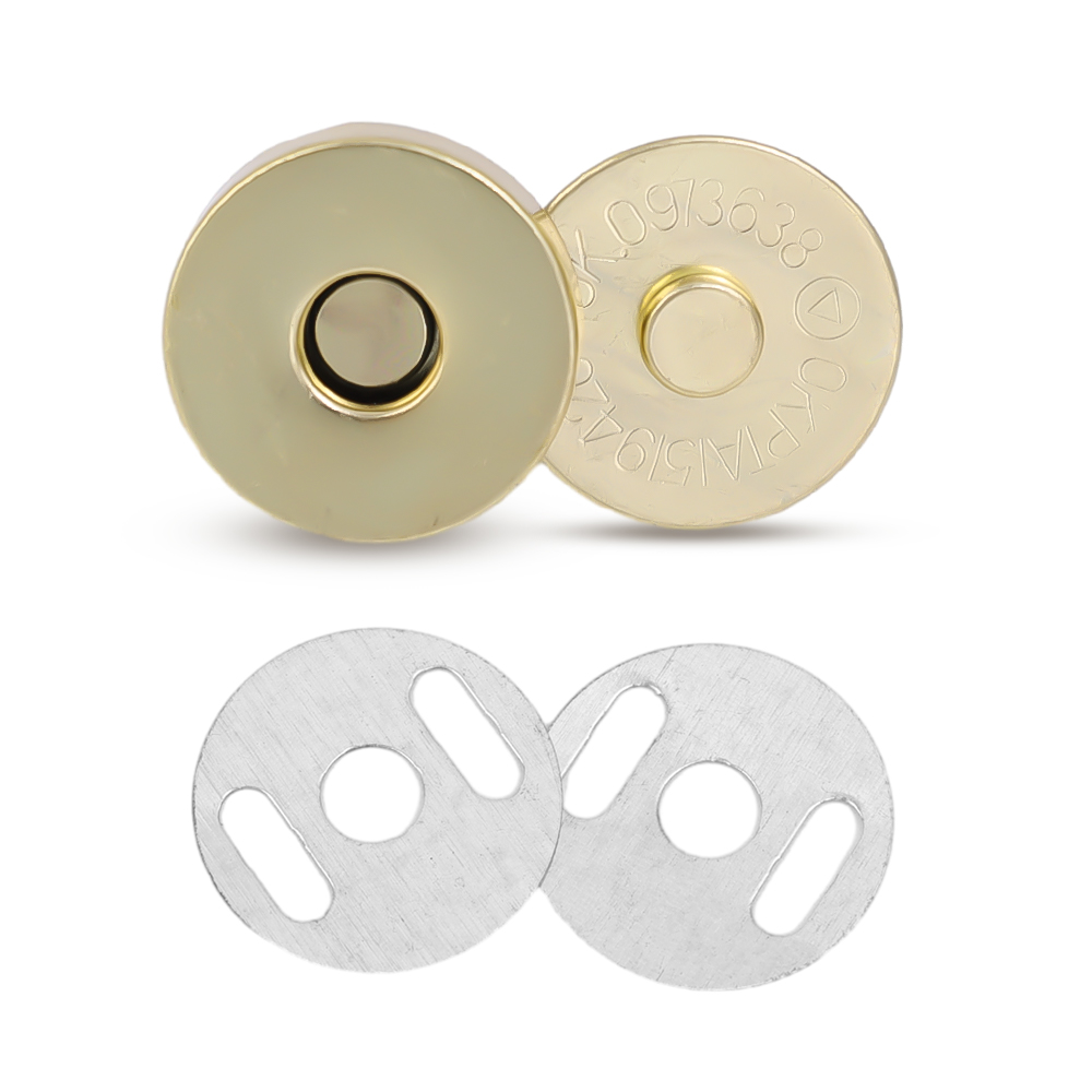 5/50set Magnetic Snap Button Invisible No-stitch Bag Fasteners Clasps Handbag Purse Crafts Parts Mini Wallet Adsorption Buckles: XL / Bronze