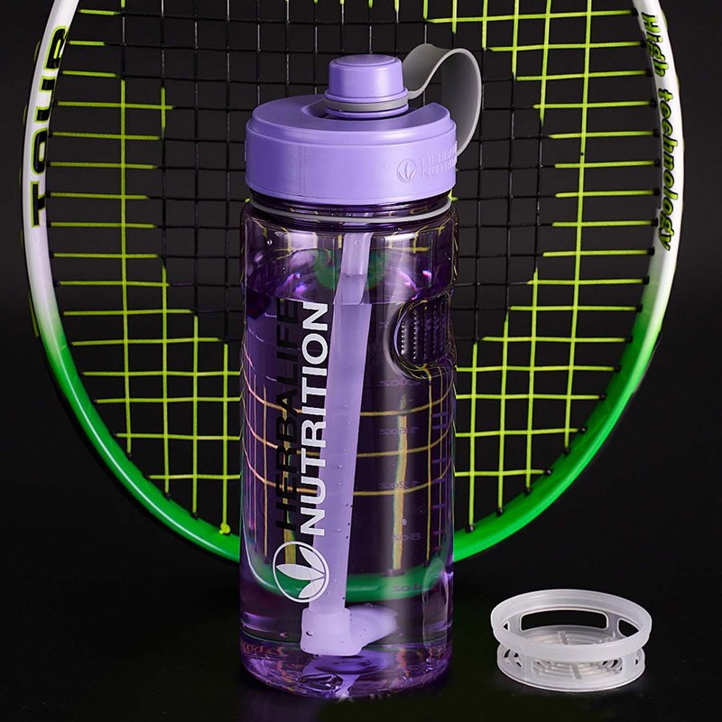 JOUDOO-bouteille de nutrition à l'herbalife 1000ml, pour shaker, pour lait, bouteille en paille, pour sport, gourde spatiale,: 1000ml purple