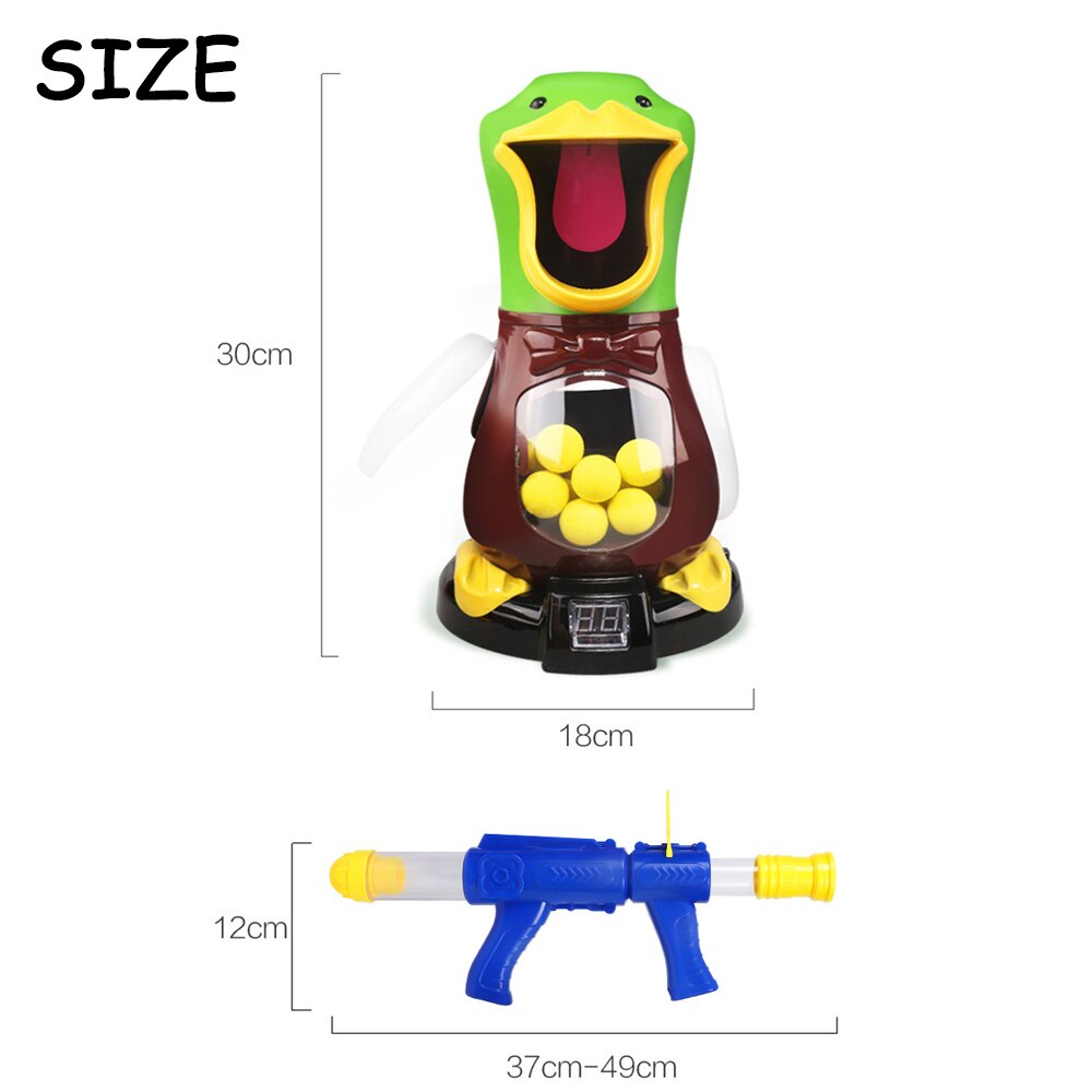 Children's Air Powered Safety Soft Bullet Gun Duck Hit Hungry Shooting Duck Electronic Game Target Bullet Kids Toy for