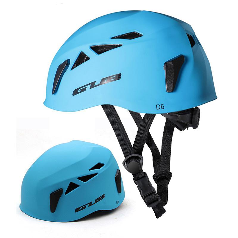 Gub udendørs downhill udvidelse hule redning bjergbestigning opstrøms hjelm sikkerhed hat klatring udstyr: Matblå