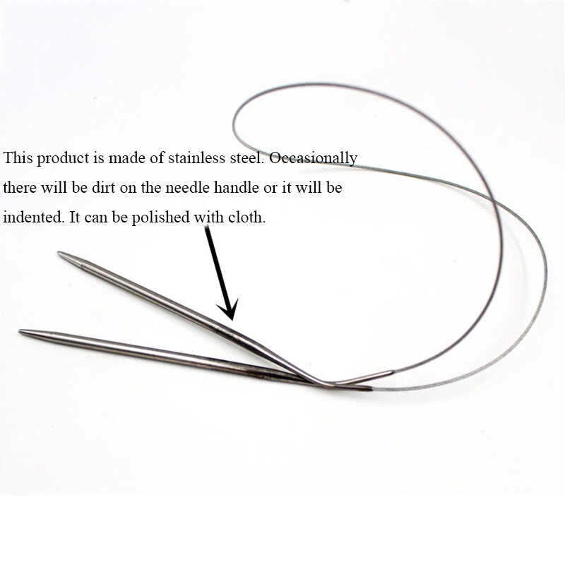 80CM Stainless Steel Circular Knitting Sewing Needle Crochet Needles DIY Handmade Sewing Needles Sew Accessories Craft Tools