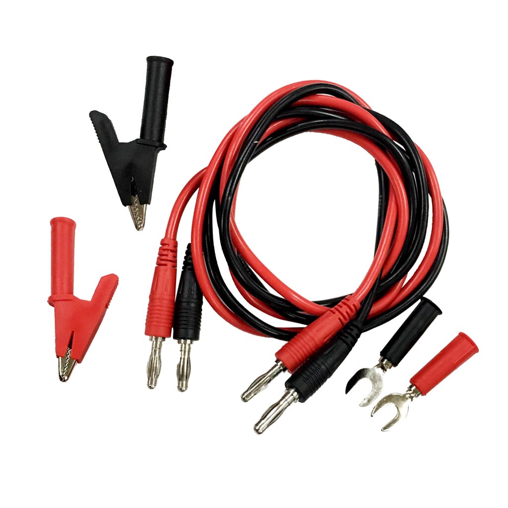 Kit Fiches Banane 4mm Pour Multimètre - 3 Angles (90°/145°/180°) - Pinces Back Probe - JT8005por