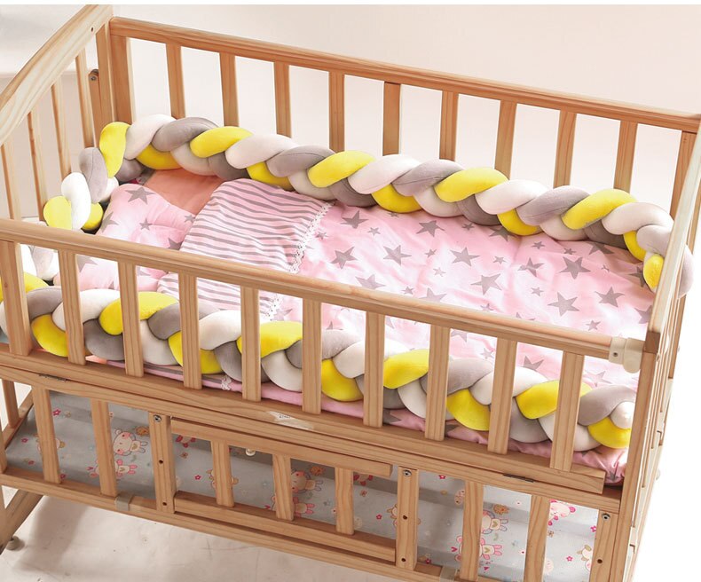 3M di Lunghezza Del Presepe Cuscino abbraccio Cuscino infantile Tessitura Del bambino Imbottiture e Paraurti infantile stanza Del bambino Decorazione Della stanza Del bambino: 8