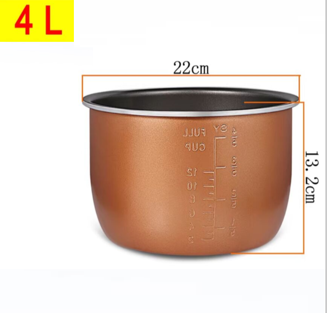 Rivestimento per fornello ad alta pressione universale addensato doppio spray cuociriso ciotola interna 2L/3L/4L/5L/6L litro rivestimento antiaderente per pentole: Radura