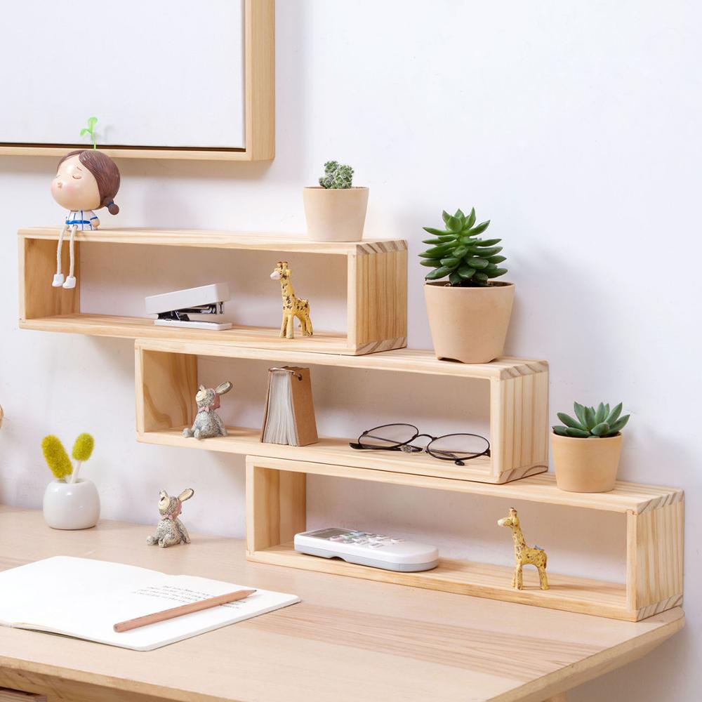 Otherhouse bord display trä hylla skrivbord förvaring rack hyllor rum diverse organisator vas hållare hem dekoration rack