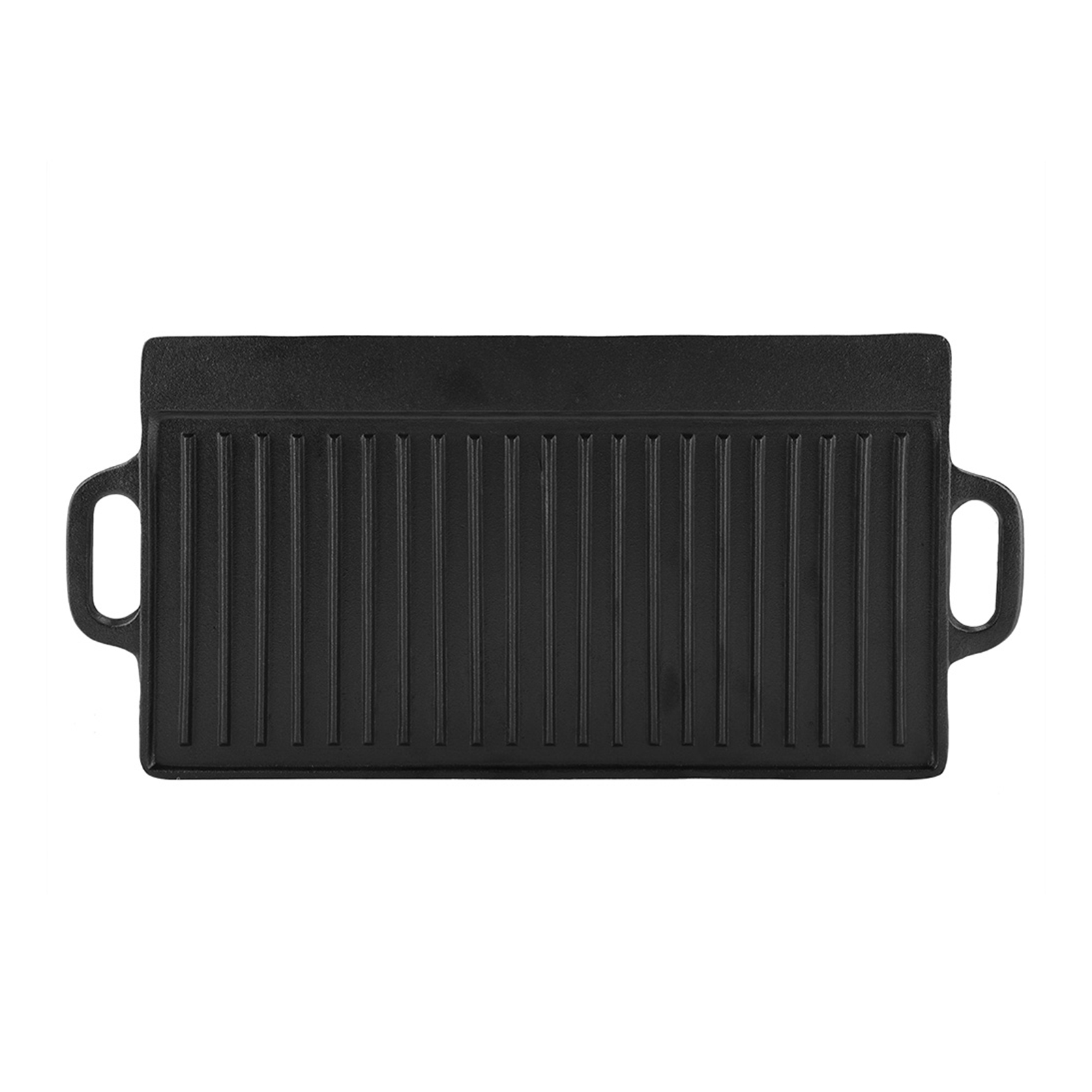 Griddle Pan Non-Stick Cast Iron Grill Griddle Pan Ridged and Flat Double Sided Baking Cooking Tray Bakeware Grill Pan: Default Title