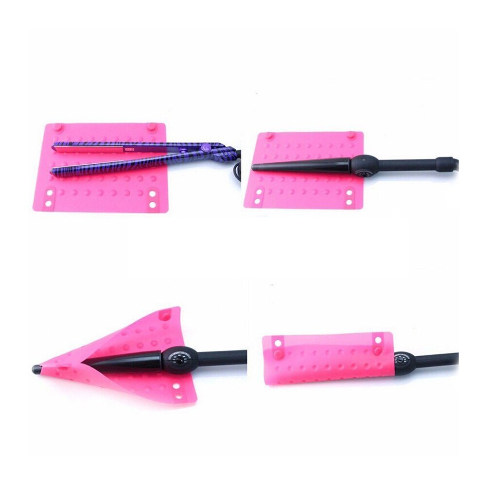 1pc Useful Soft Silicone Heat Proof Mat Heat-resistant Mat For Curling Iron Dryer HairStraightener Hairdressing Stylin Accessory