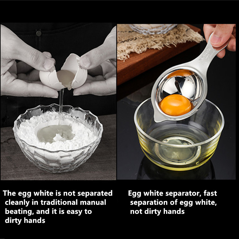Edelstahl Ei Weiß Eigelb Separator Werkzeug Backen Zubehör Küche Werkzeug Ei Teiler Backen Kochen Hand Ei Gerät