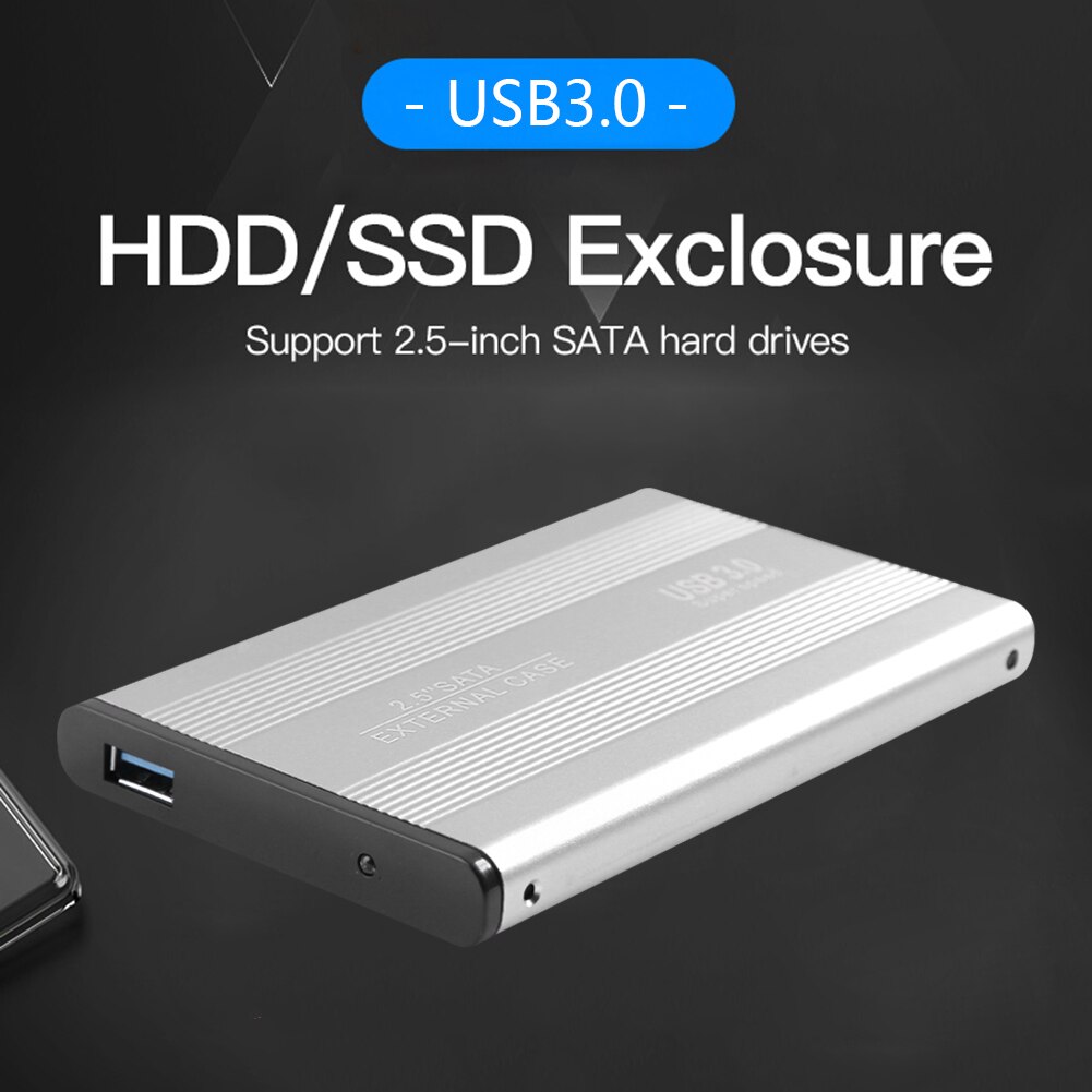 2.5 Inch USB 3.0 External HDD Enclosure Box HDD External Hard Drive Case 5Gbps Support 3TB Aluminum SSD Box For Laptop PC
