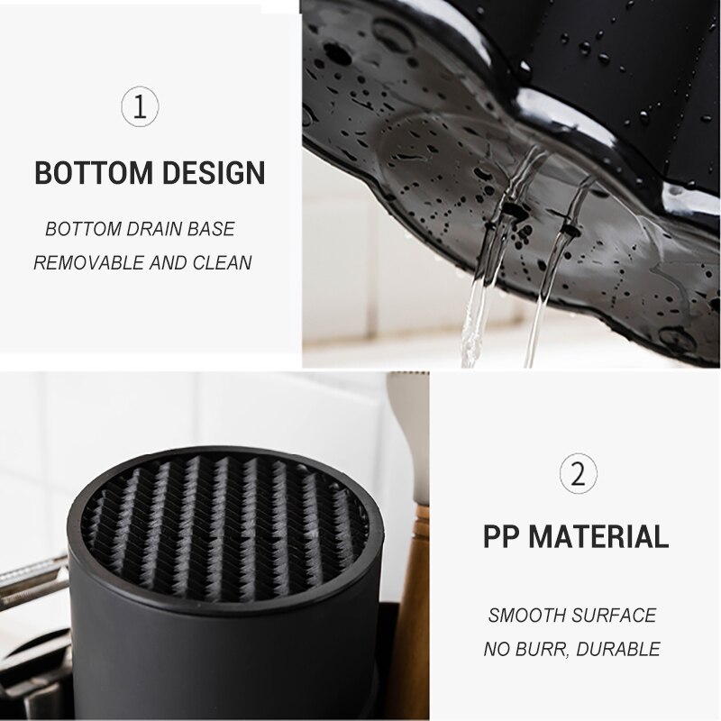 Multifunction Kitchen Utensil Holder Knife Block Silicone Cooking Tool Flatware Organizer Drainer Accessories Spoon Storage Rack
