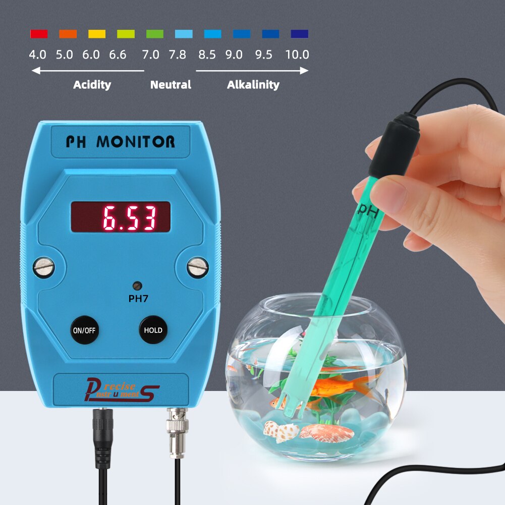 Yieryi Digital PH-025N PH Meter ATC Online PH Tester High Precision Water Tester for Swimming Pool Aquarium Laboratory