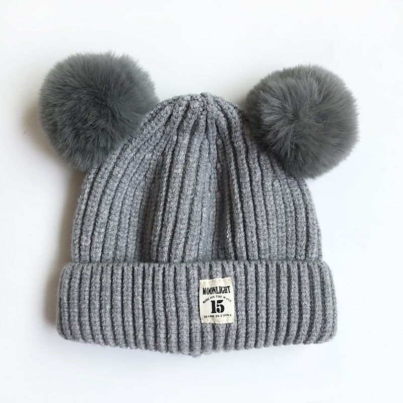 Baby Girl Boy Winter Hat Soft Warm Beanies Pompon Hat Elasticity Knit Hats Children Casual Solid Color Caps