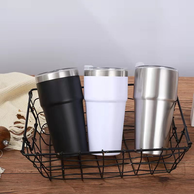 16oz Stackable Cup Travel Tumbler Stainless Steel Mug Ice Termo Double Wall Insulated Coffee Termo Caneca Termica Water bottle