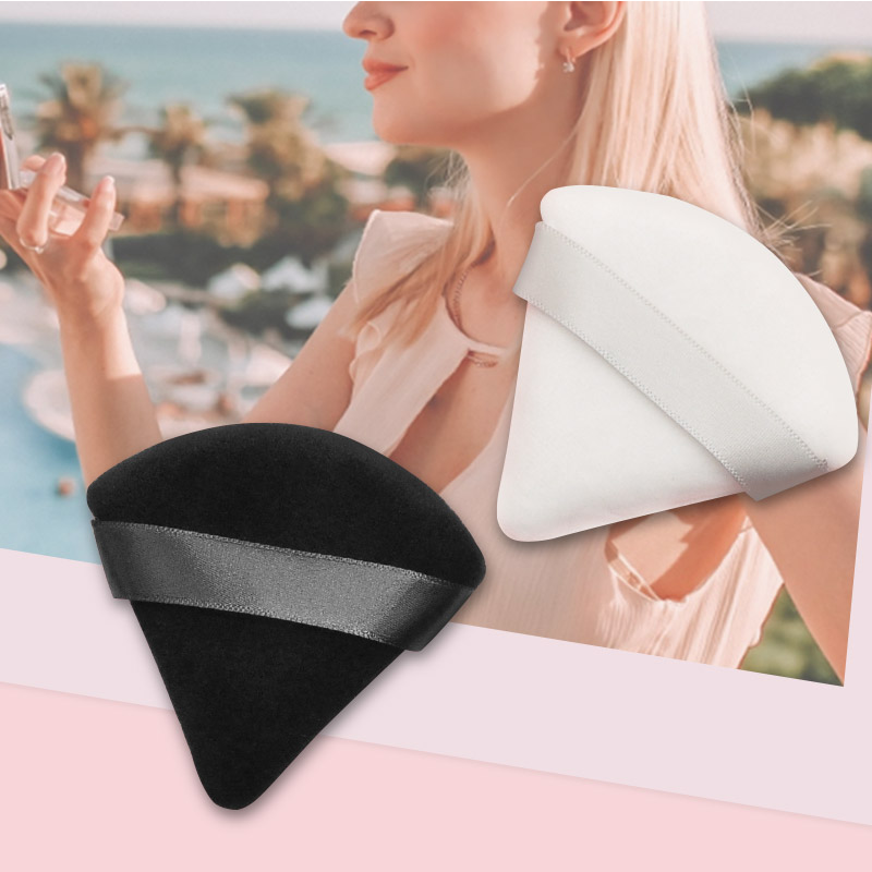 Mini esponja triangular para maquillaje facial, 5/10 Uds., cosméticos, esponja para polvos faciales de algodón suave, herramientas para maquillaje de terciopelo lavables